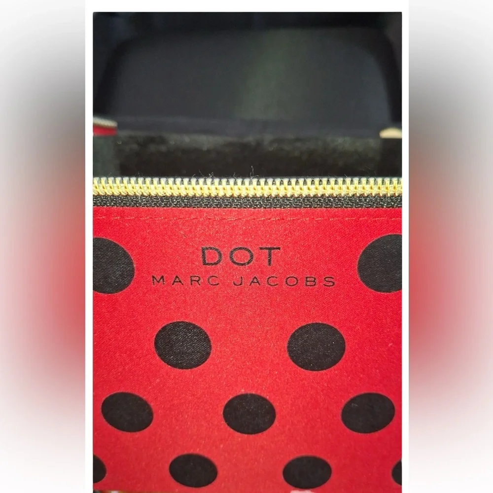 Marc Jacobs Red Cosmetic Bag with Black Polka Dots